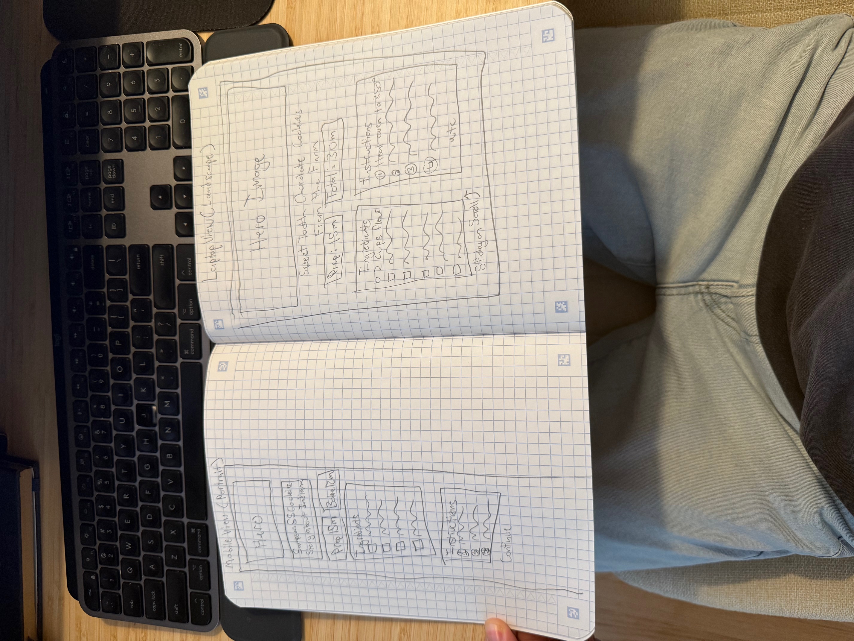 Prototype 1 - Traditional Layout showing mobile and laptop views