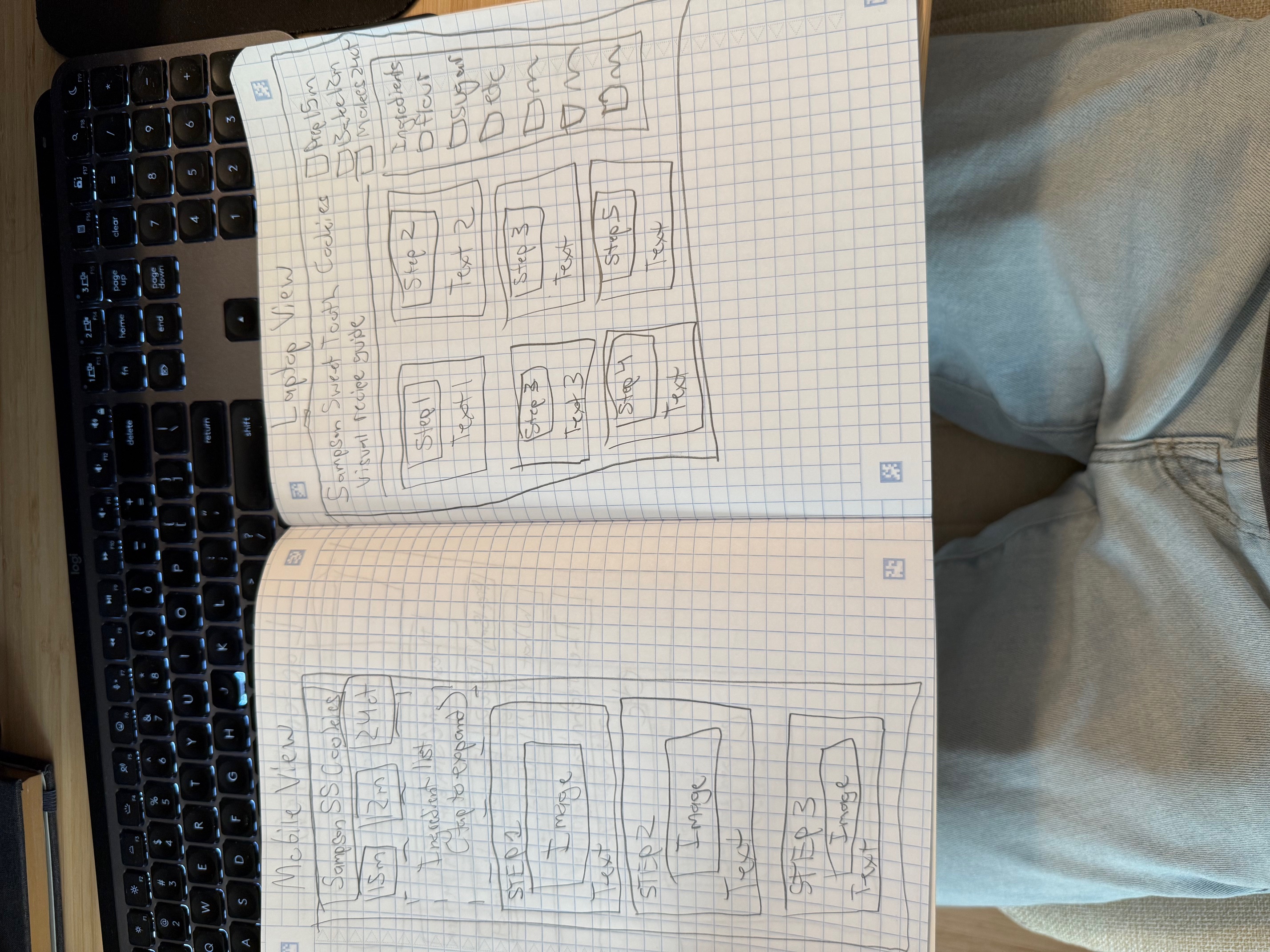 Prototype 3 - Visual-First Layout showing mobile and laptop views